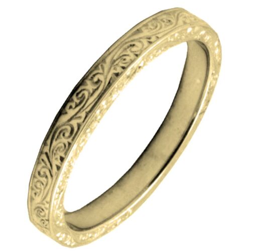 2.5mm Engraved Wedding Ring | W614
